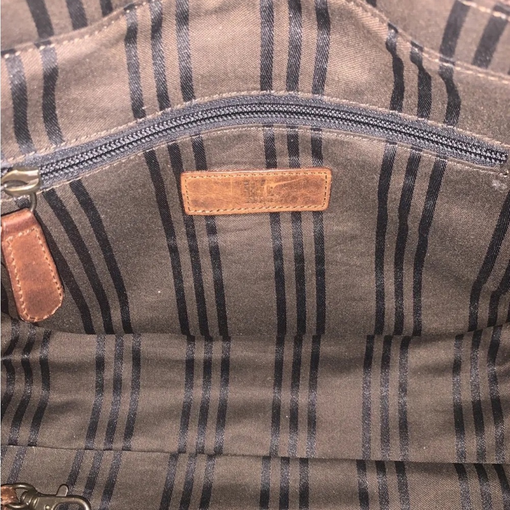 🤎🧡Frye Melissa Satchel Crossbody Bag Distressed Leather-Cognac-$388 - Picture 13 of 14